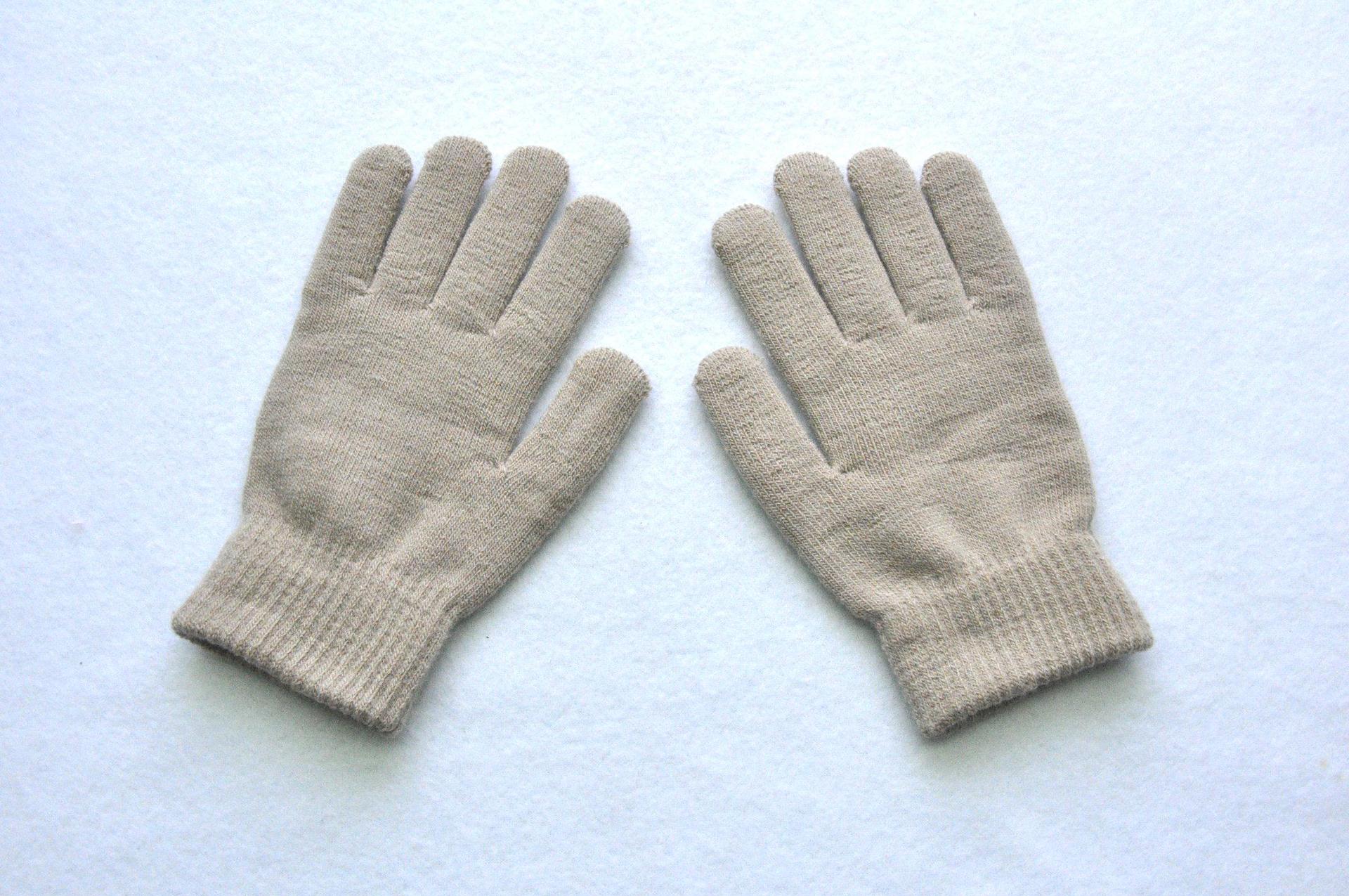 Gloves Men Women Solid Color Knitted Yarn Gloves Winter Warm Fleece-Lined Thickened Cycling Gloves