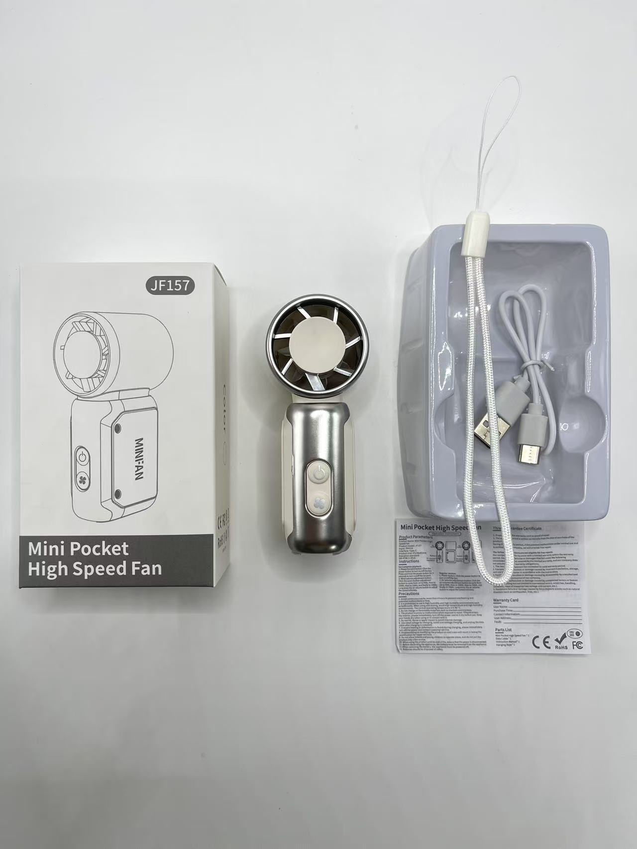 x688 high-speed mini handheld fan USB rechargeable battery life turbo violent portable outdoor small fan