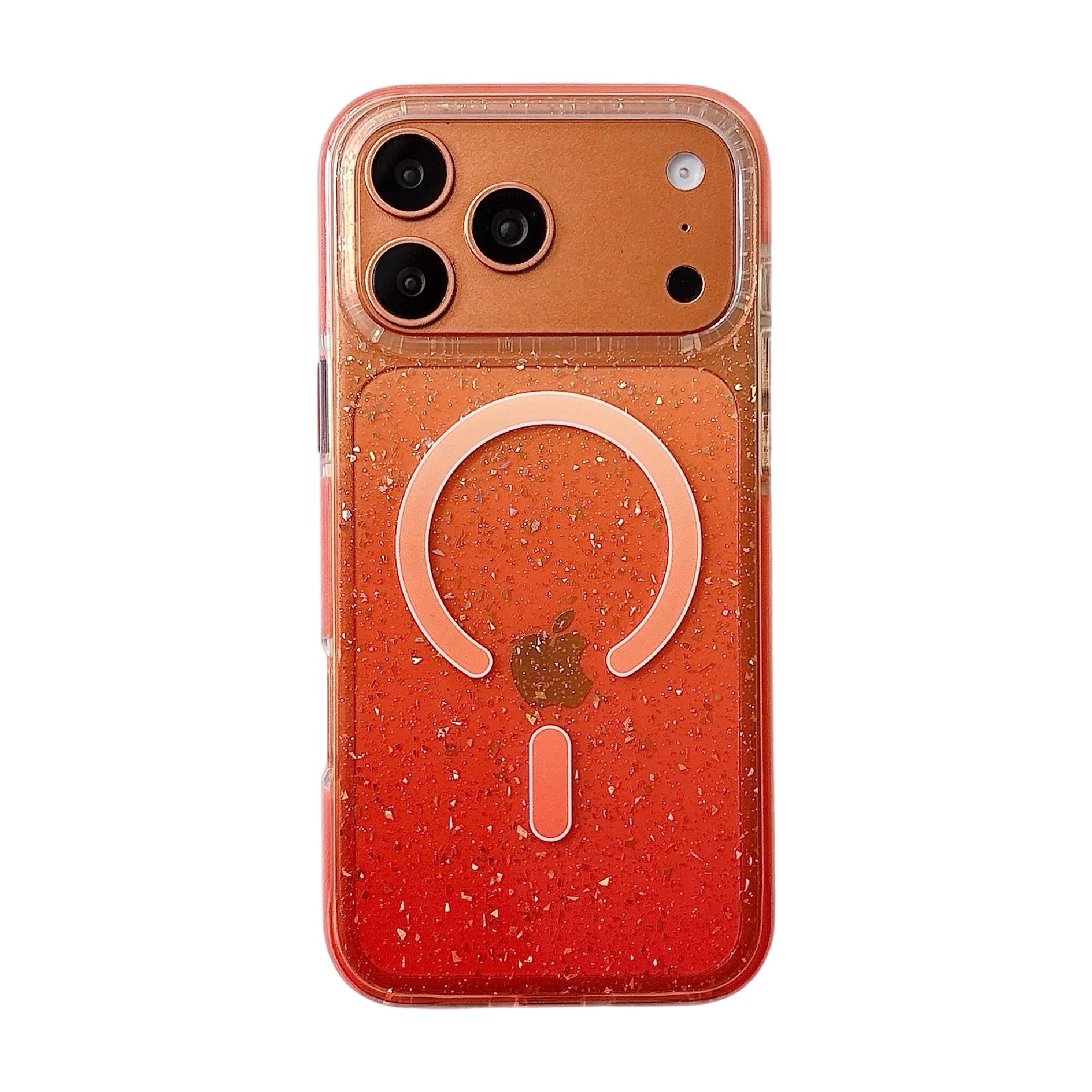 For iPhone 17 Pro Max Gradient Glitter Phone Case Apple 17 Bumper Frame Border Magnetic Epoxy Case Factory