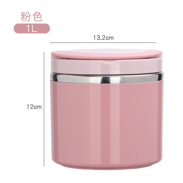 Breakfast cup, porridge cup, soup cup, stainless steel lunch box for taking meals, porridge, soup to work or school, with lid, portable