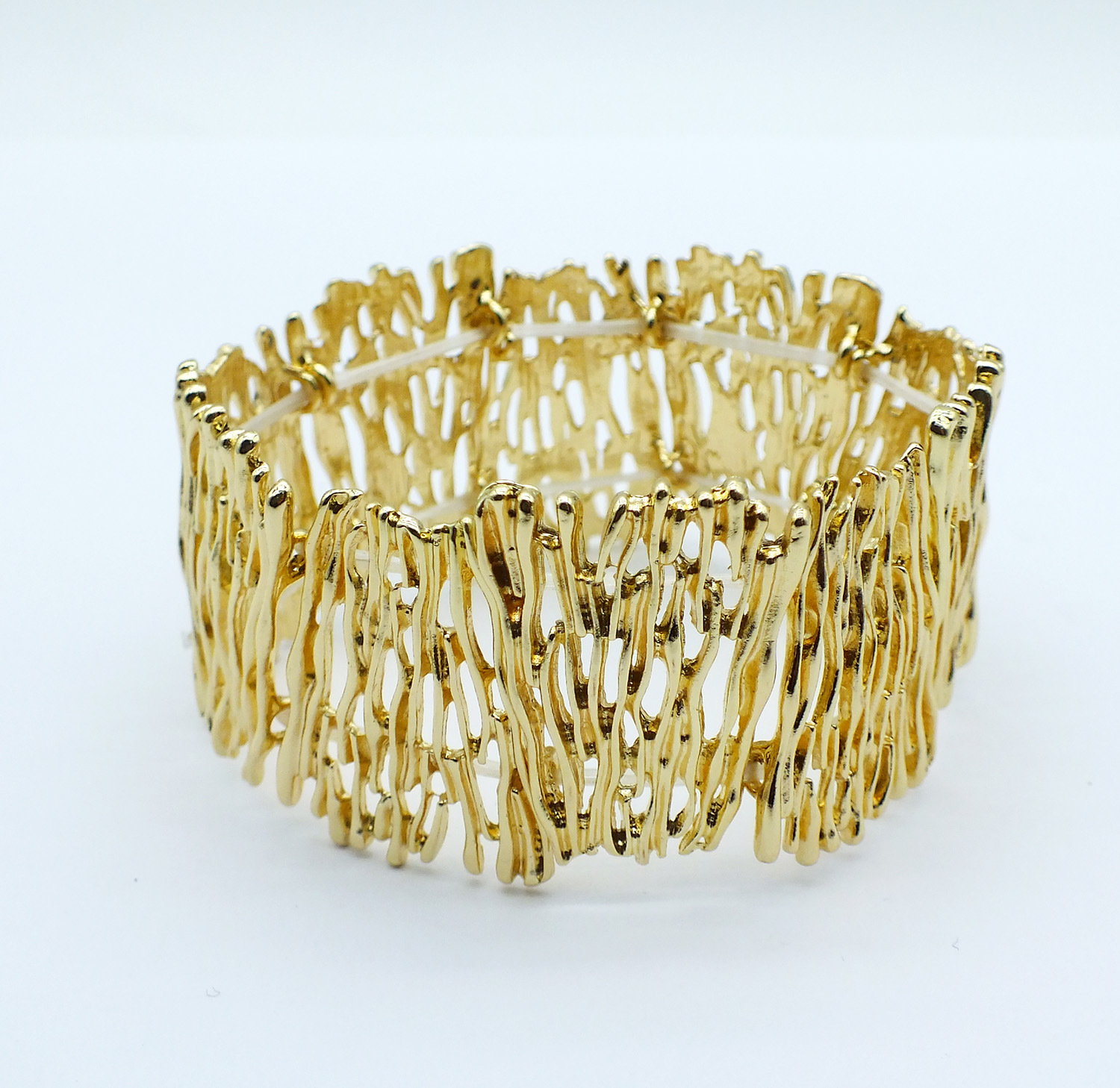B14 Accessories Mixed Batch Silver Plated Rhinestone Geometric Elastic Bracelet