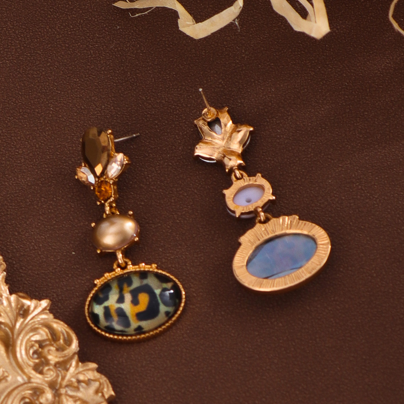 Original Design Wind Accessories Vintage Style Gemstone Earrings Women