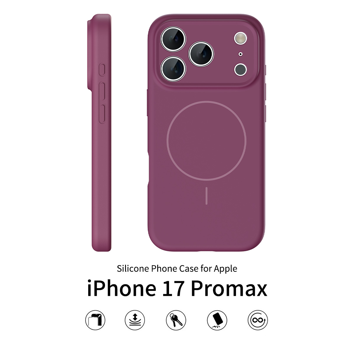 Cranberry · iPhone 17Promax【Magnetic attraction】