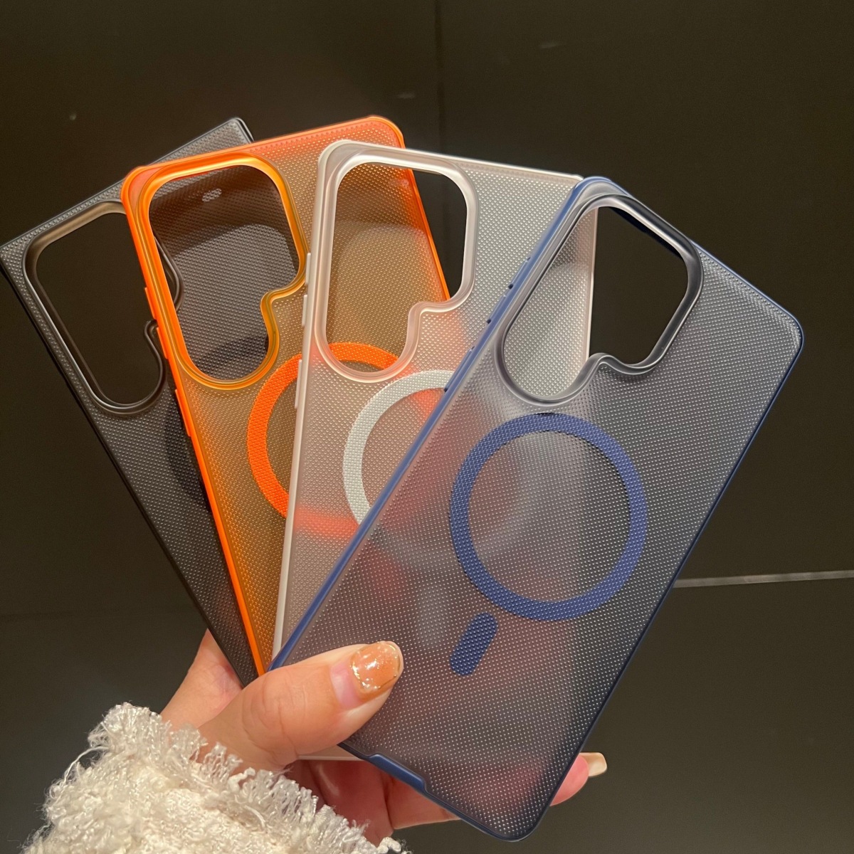 Singularity magnetic compatible Samsung phone case graphite black S26 Ultra matte S24 Ultra semi-transparent case mag