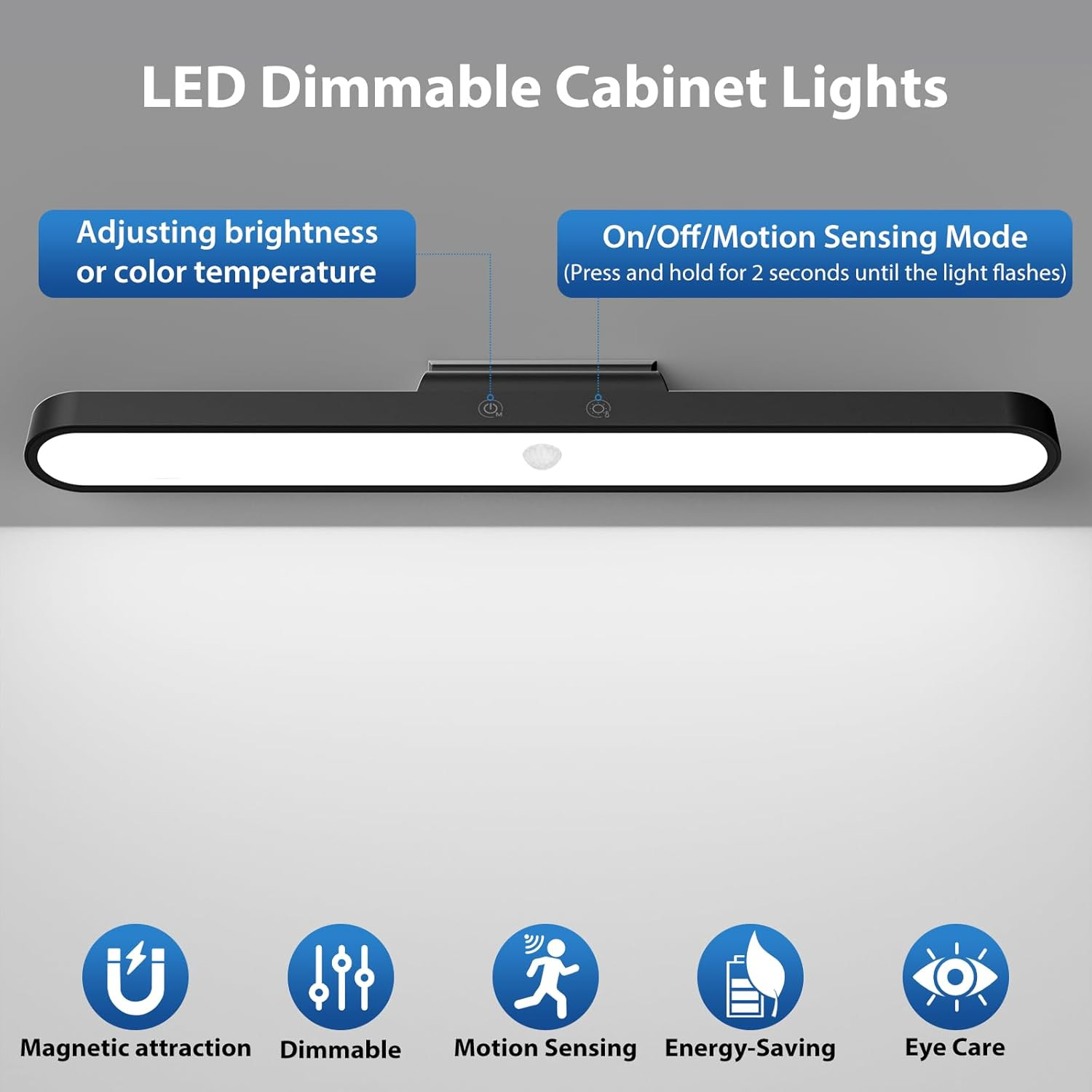 LED cabinet lamp smart human body induction light strip wireless kitchen shoe cabinet wardrobe lamp bedroom desk lamp eye-protection