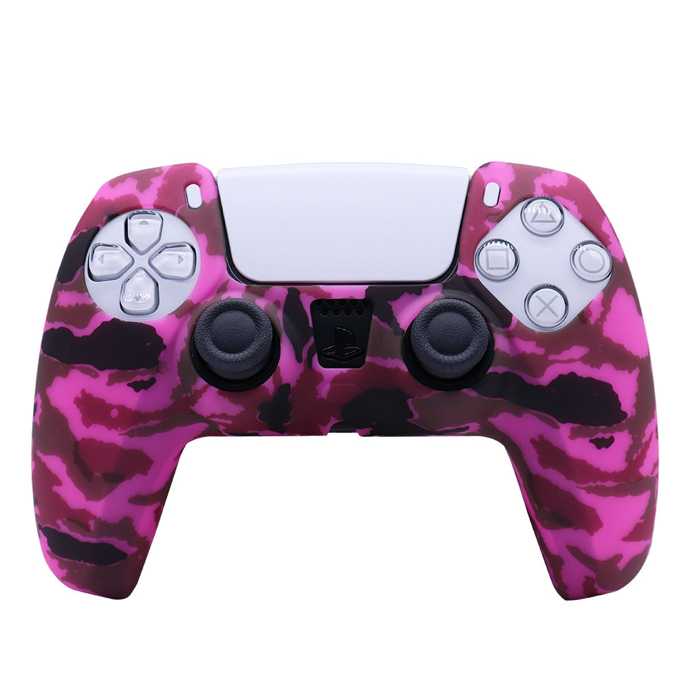 PS5 silicone case game controller silicone case camouflage water print case protective cover spray paint feel watercolor case PS5 accessory
