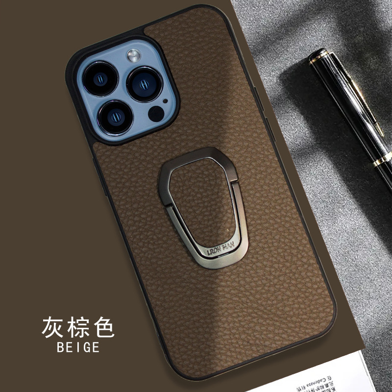 Applicable iPhone 14 Pro Max Hermes pebble grain cowhide 13/12 Pro phone case 14 protective case