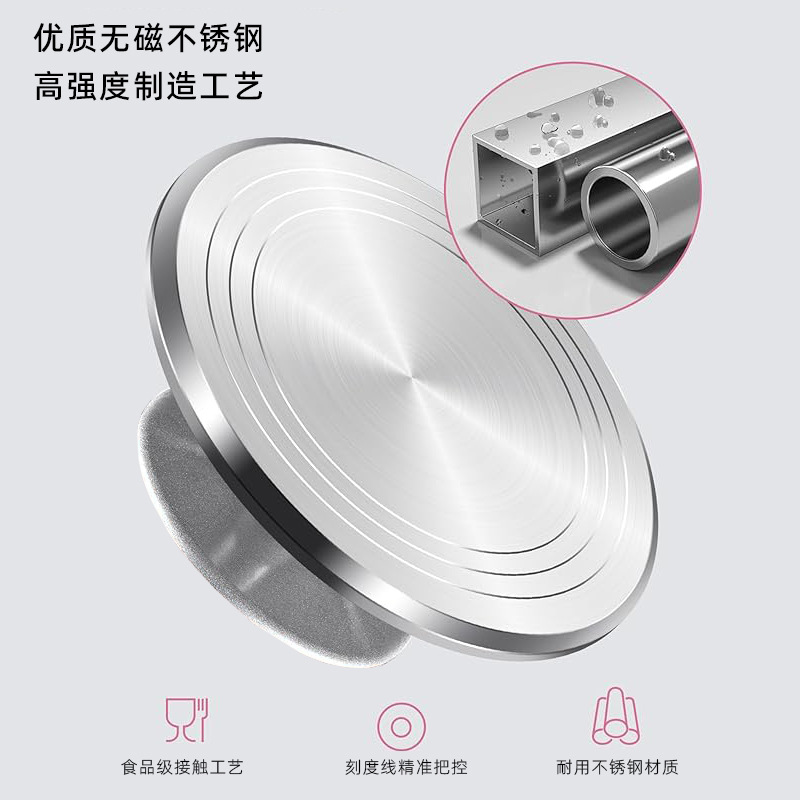 Stainless steel bonsai display stand rust-proof sturdy flower pruning rotating stand photo display turntable adjustable flower stand