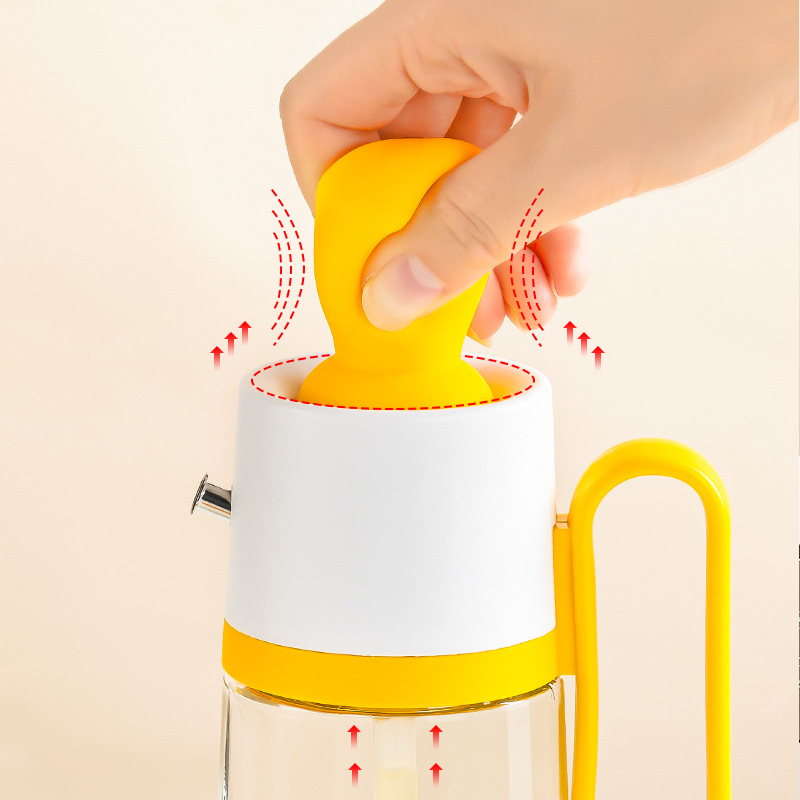new multifunctional seasoning bottle set press metering oil bottle kitchen supplies glass seasoning bottle soy sauce vinegar bottle