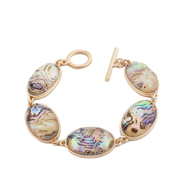 Design Wind Accessories Abalone Shell White Shell Faceted Resin Texture Exquisite Girl Bracelet