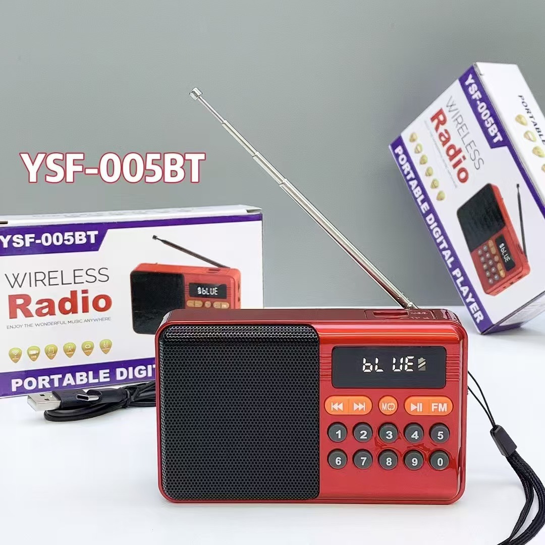 New Wireless Bluetooth Speaker Outdoor Handle Portable Old Man Radio LED Display Digital Song Selection Speaker