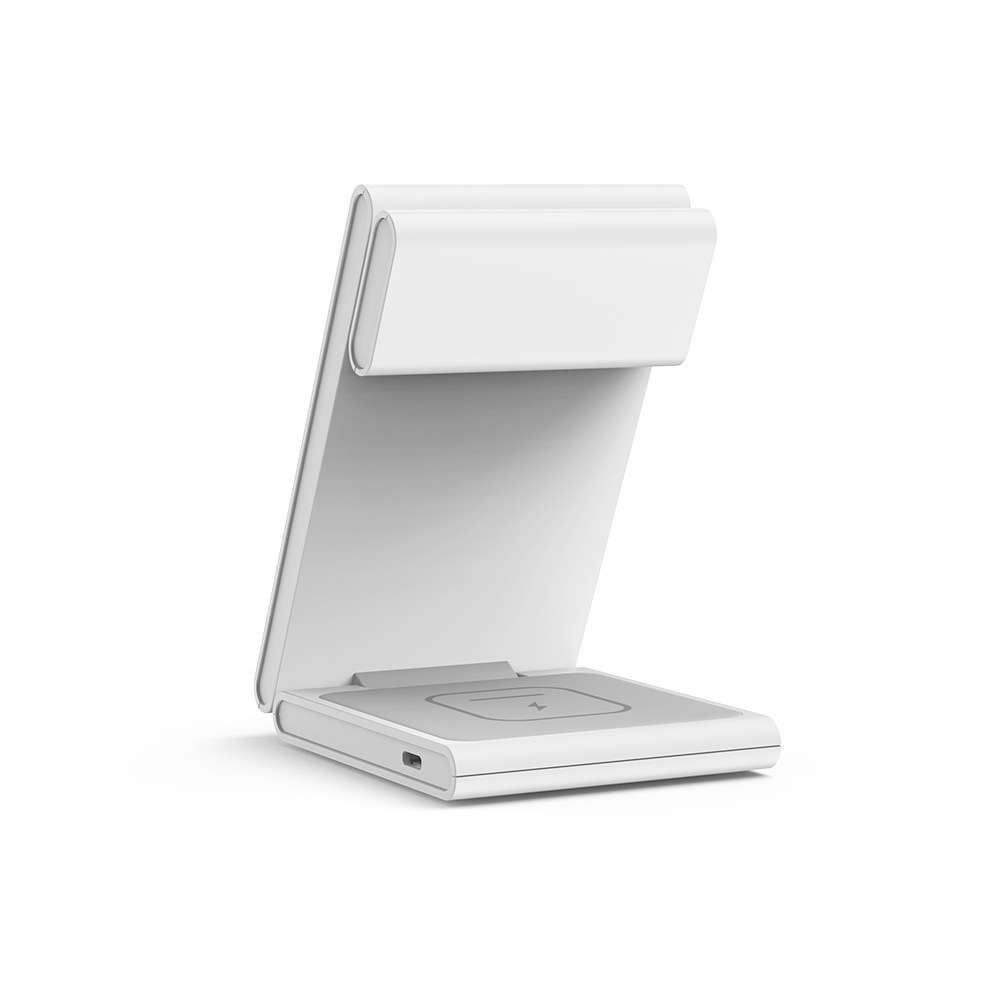 Qi2 certified magnetic wireless charger three-in-one foldable stand desktop wireless charger compatible with Apple Watch S10