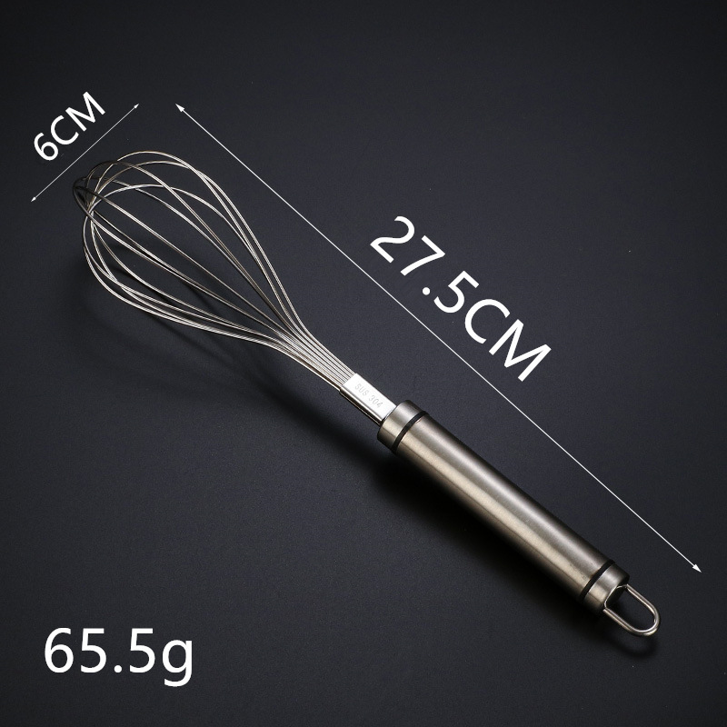 304 stainless steel manual egg beater, thickened manual stirring rod, flour/egg whisk, extended baking tool