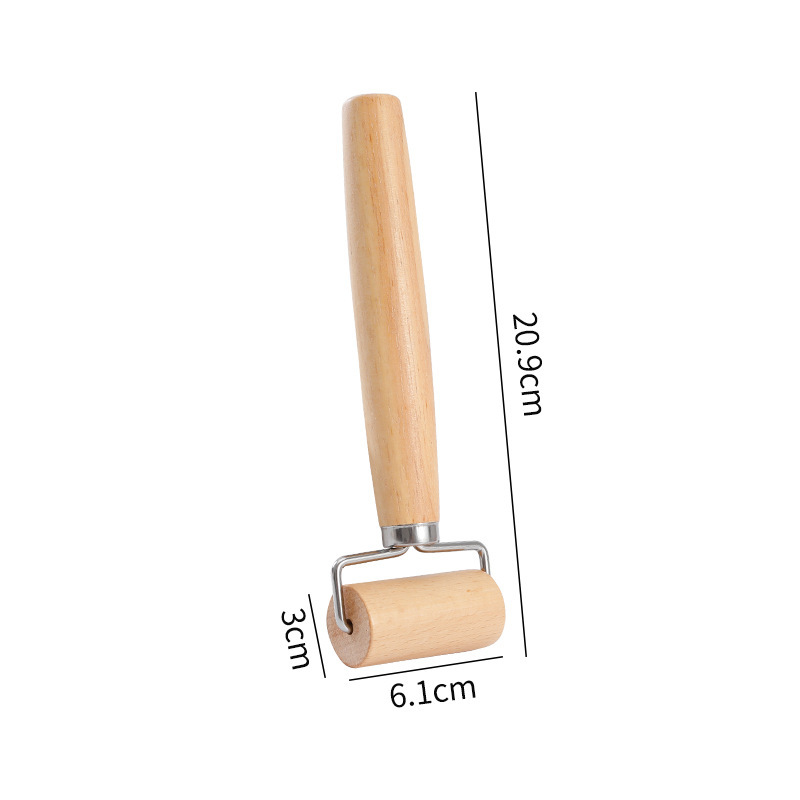 Wooden Handle Rolling Pin Double Head Solid Wood Roller for Dumpling Wrapper Beech Wood Rolling Pin Baking Tool