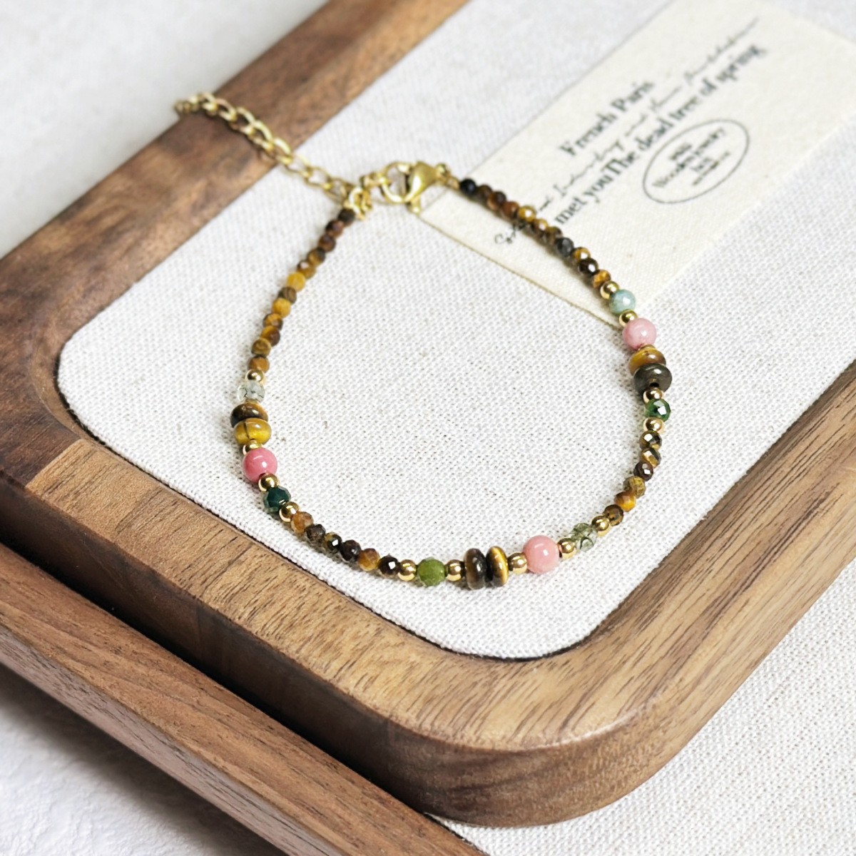 Natural Shell Bracelet Milad Color Tiger Eye Bracelet Simple Imported Seed Bead Bracelet