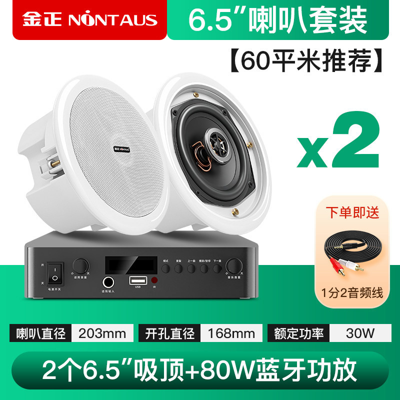 80瓦特惠款功放+6.5寸同轴喇叭 *2