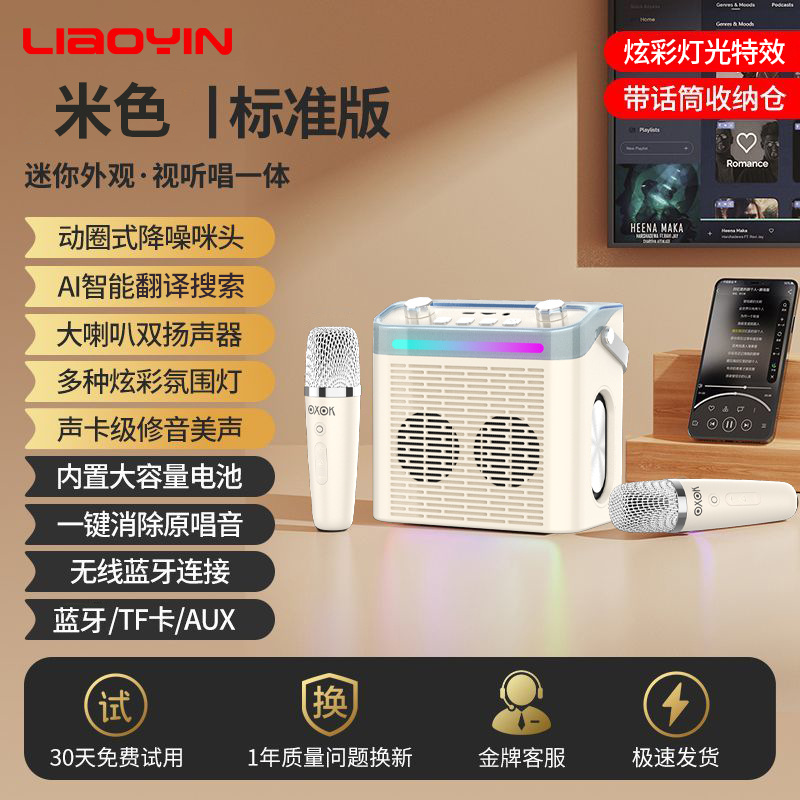 P5E Bluetooth speaker portable outdoor plug-in card mini wireless speaker K歌 microphone speaker all-in-one