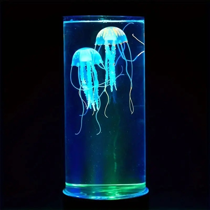 Simulated Medium Jellyfish Lamp Remote Control Color Changing USB Plug-in Night Light LED Decorative Night Light