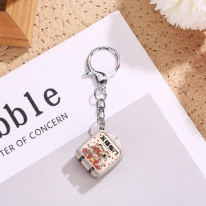Cute Cartoon Mini Nail Clipper Portable Foldable One-Press Open Keychain