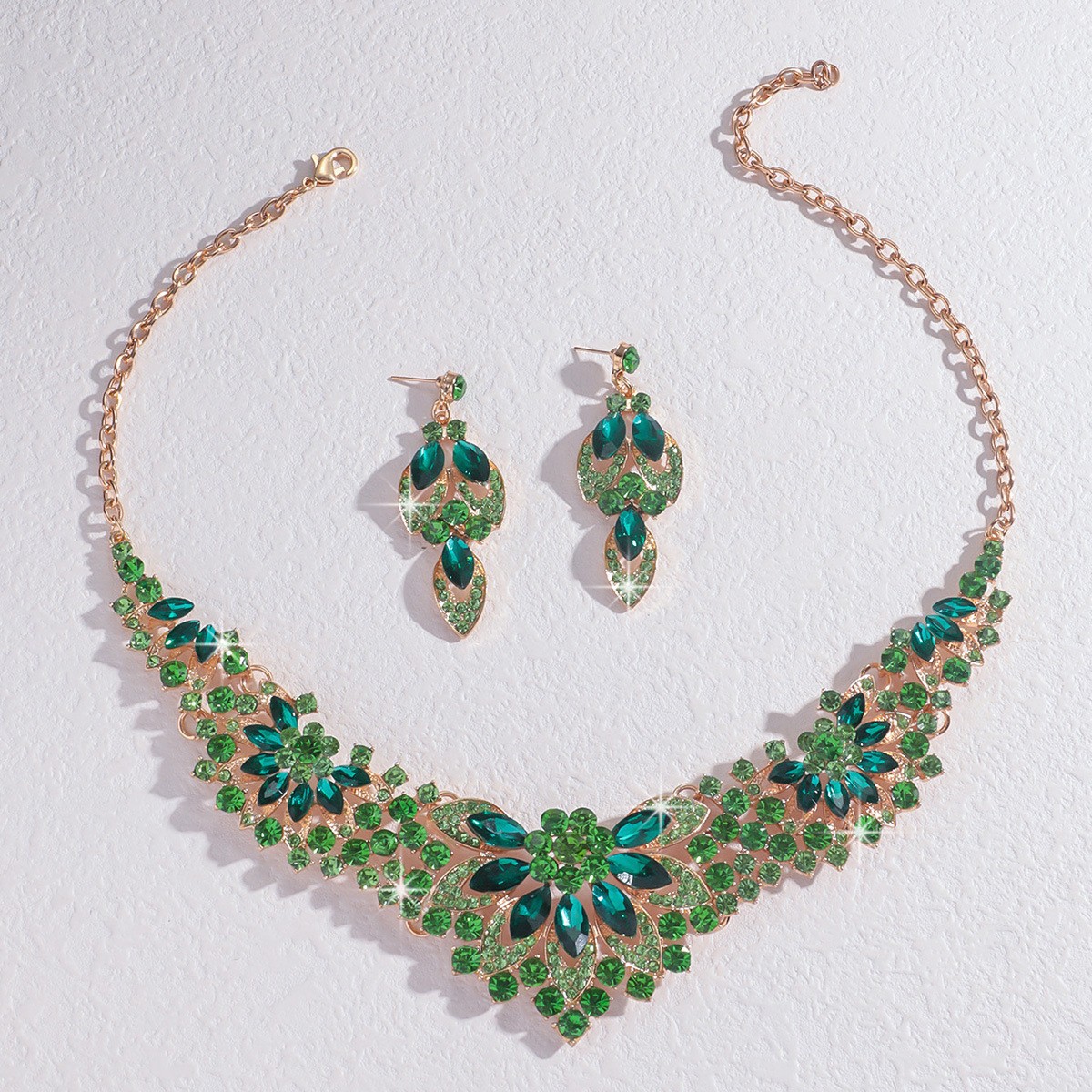 Jewelry Set Exaggerated Palace Style Bride Wedding Party Dress Gorgeous Accessories